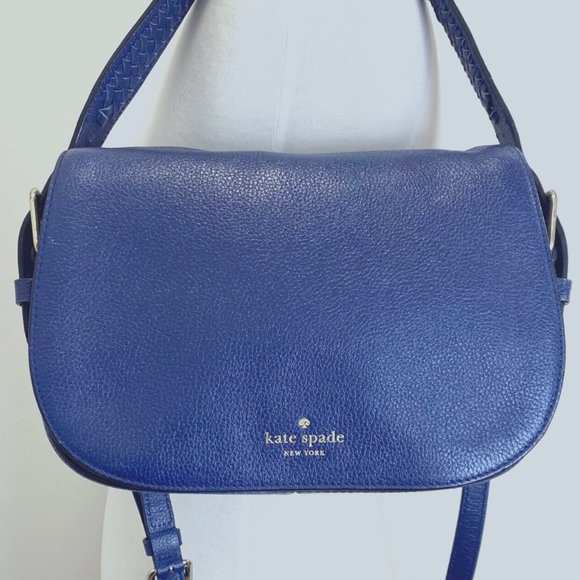 [Kate Spade] Blue Leather Multi-Carry Designer Handbag - Picture 2 of 11